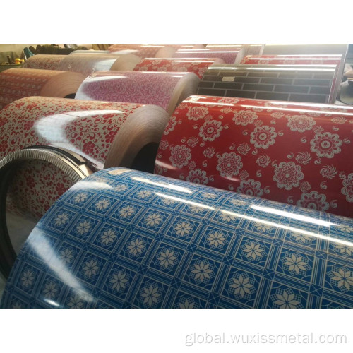 Color Printing Roller Coated Steel Plate printed galvanised coil prin-tech coated steel coils color Factory